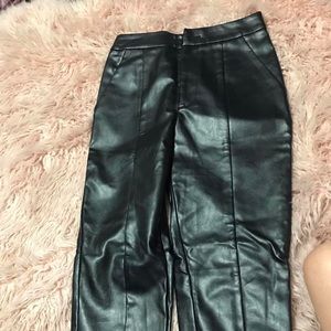 nast gal vegan black leather pants